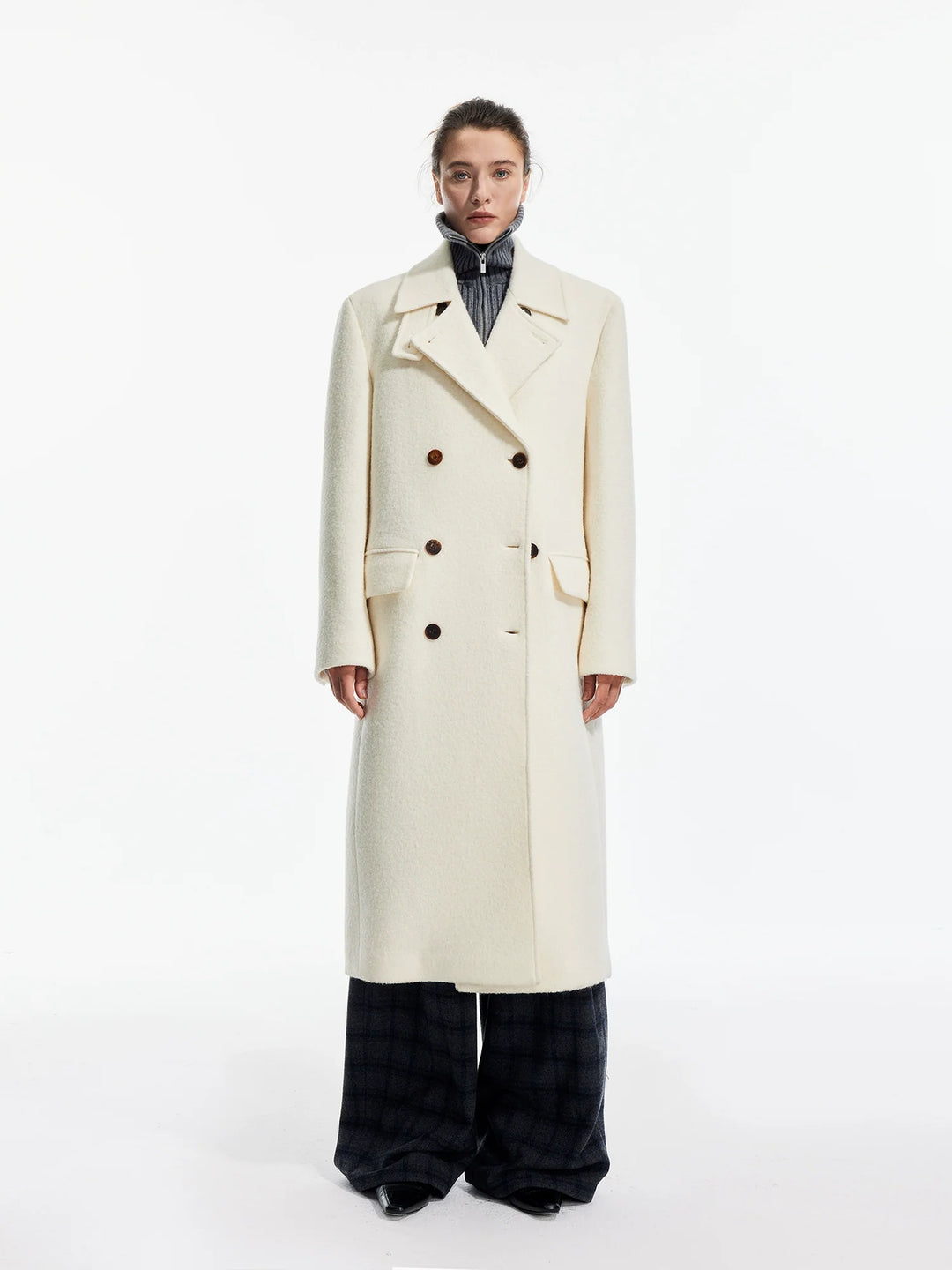 Ivory Bouclé Coat