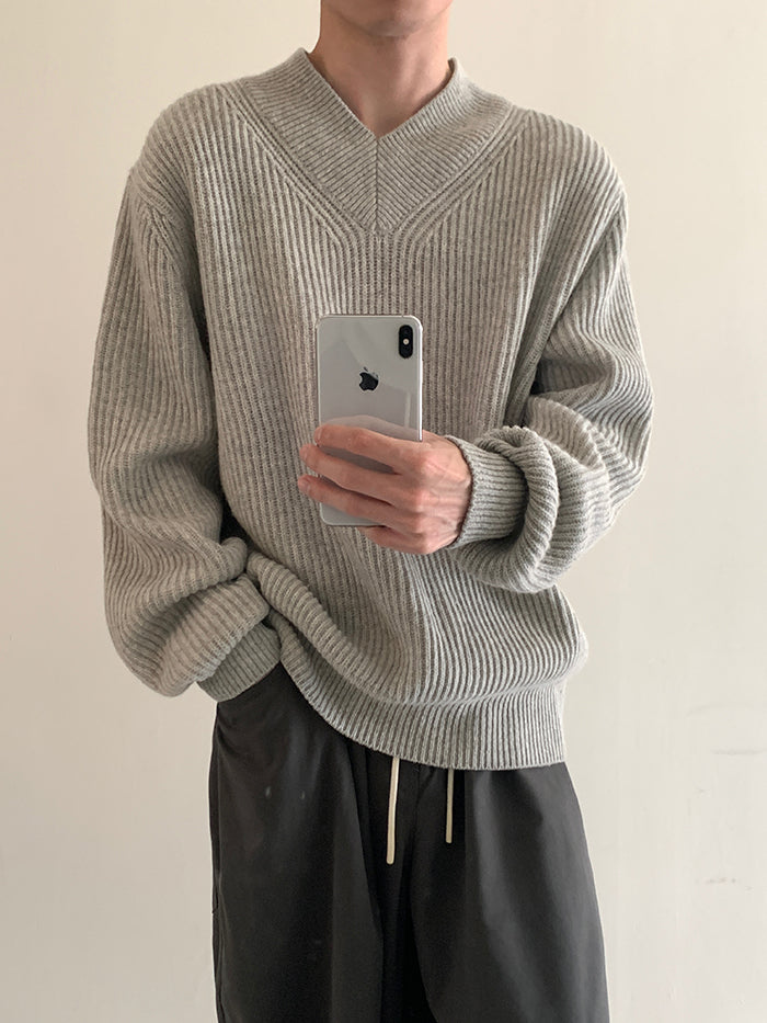 V-Neck Wool Sweater