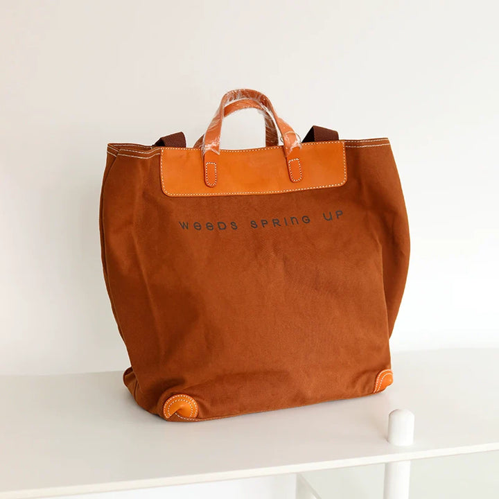 Canvas Leather Tote