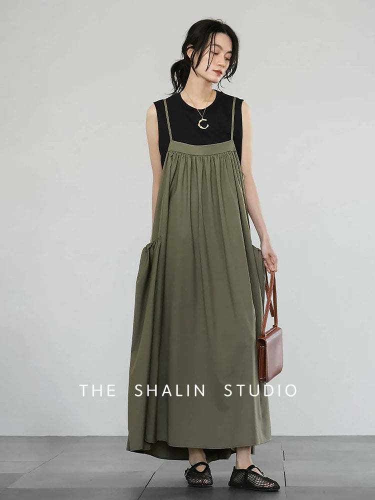 Japanese Sleeveless Workwear Dress