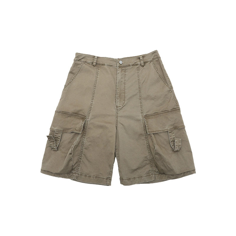 Washed D-Pocket Shorts