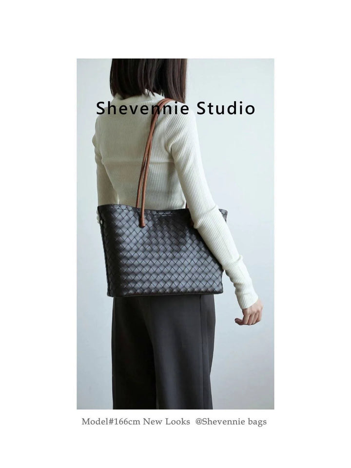 Sienna Woven Leather Tote