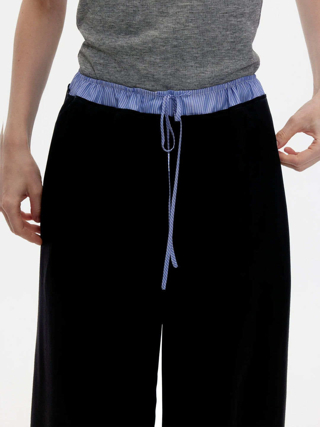 Acetate Drawstring Trousers