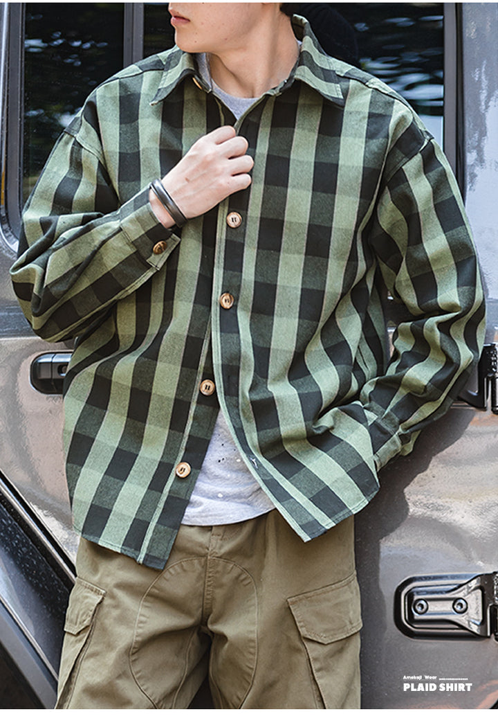 Heavy Plaid Shirt Jacket