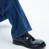 Men's Trendy Height-Increasing Metal Loafers for Daily Commuting