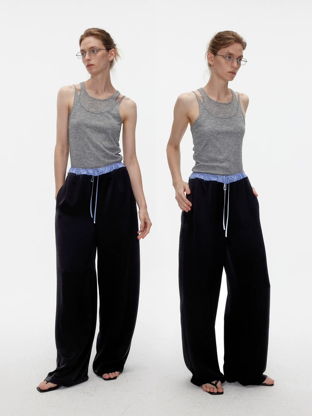 Acetate Drawstring Trousers