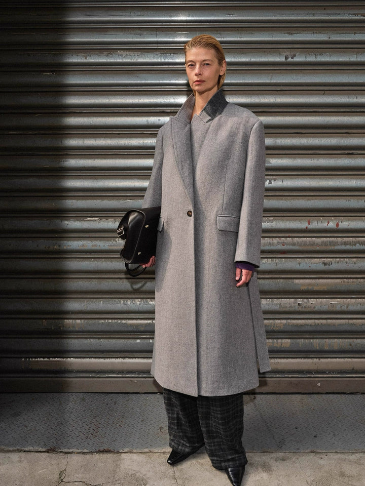 Woolen Elegance Long Coat