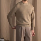 Japanese-Inspired Wool Blend Sweater - Cozy Comfort with a Touch of Casual Elegance