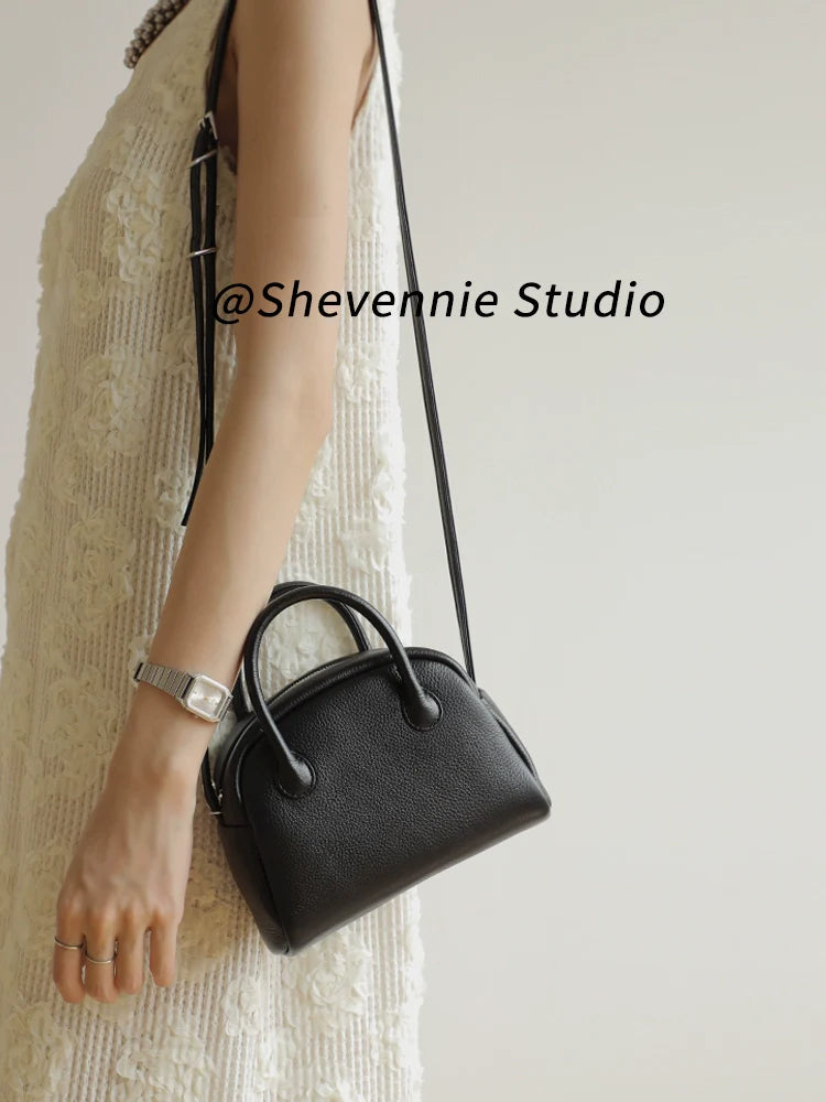 Ellipse Leather Shoulder Bag