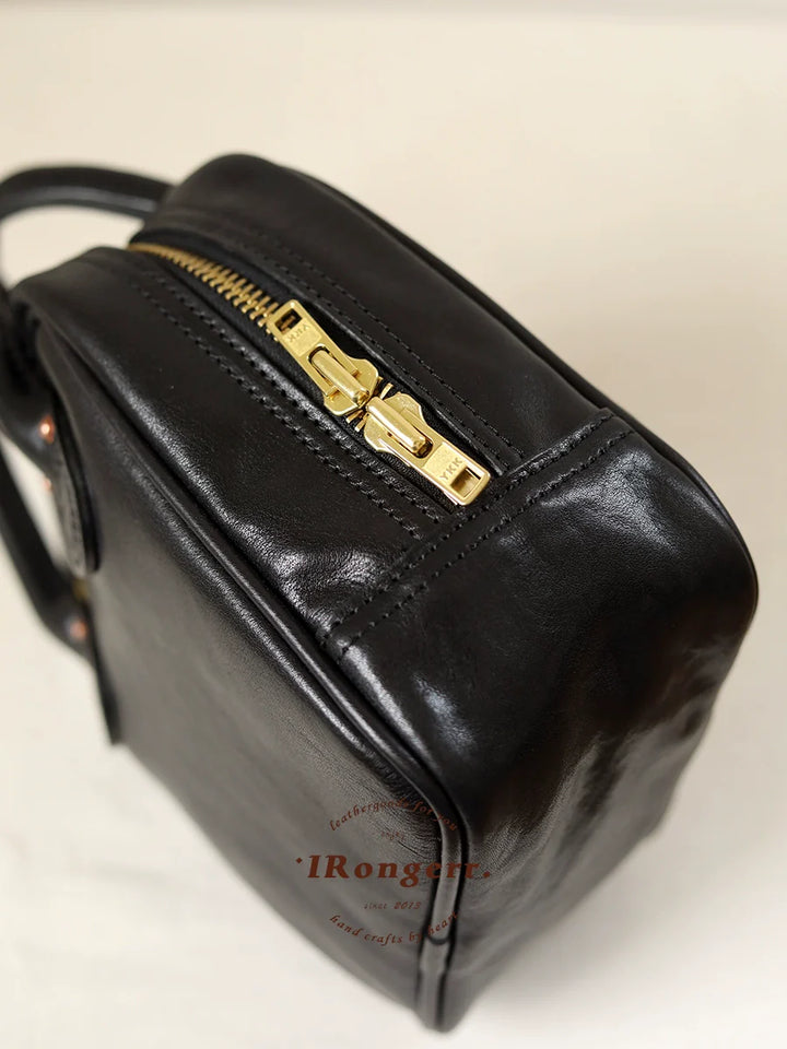 Leather Square Shoulder Bag