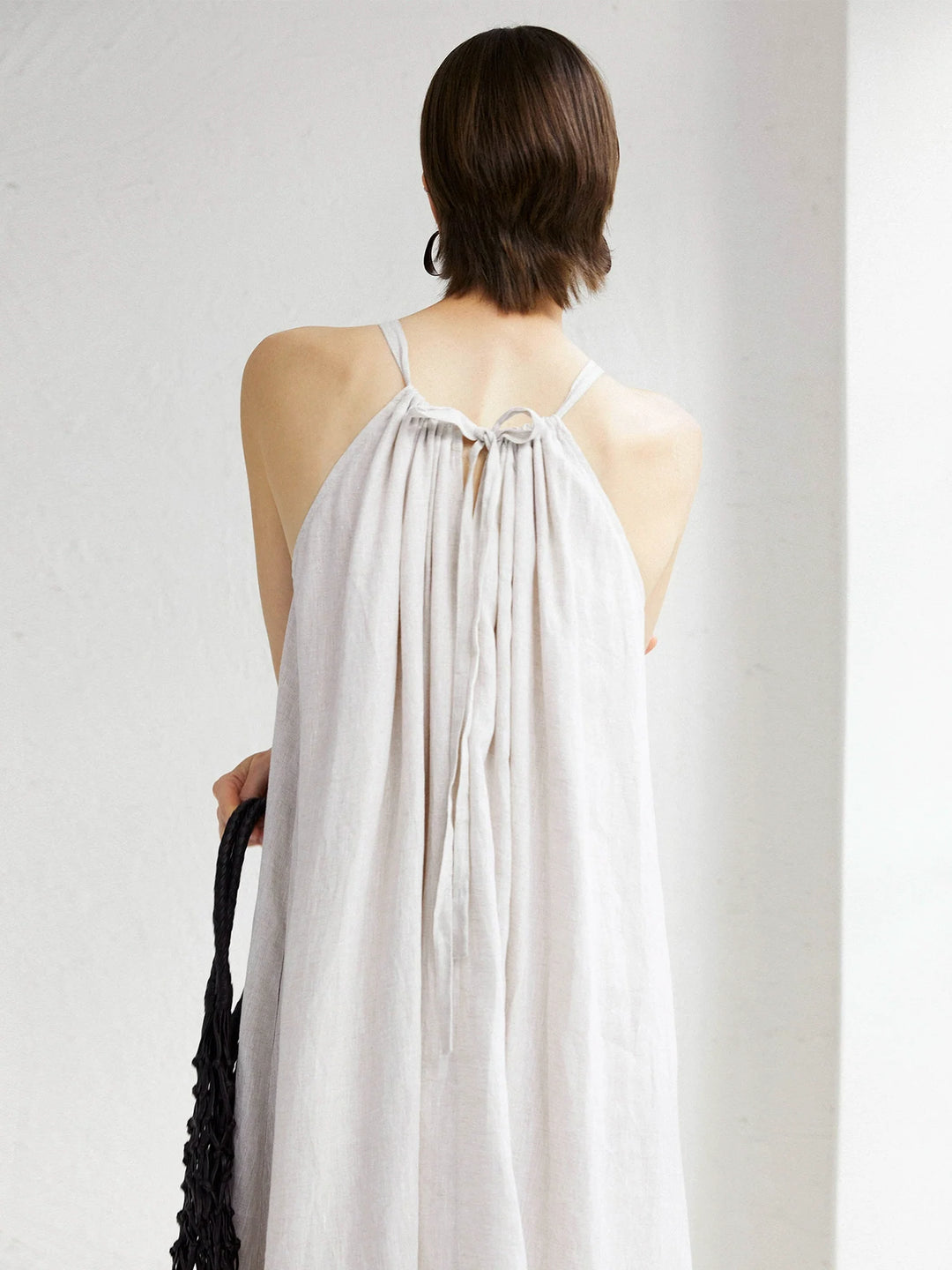 Hemp Halter Pleated Dress