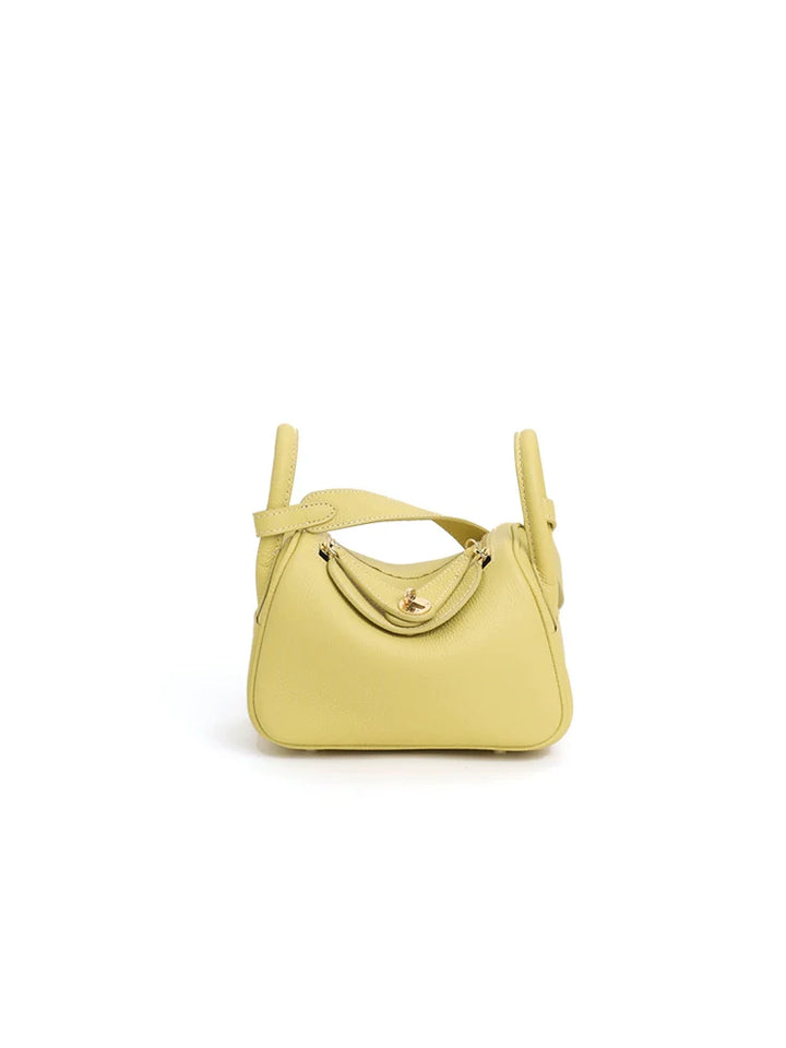 Litchi Grain Leather Shoulder Tote