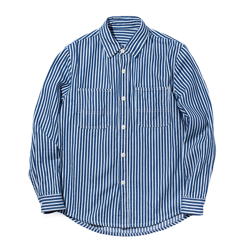 Railroad Striped Cotton Shirt