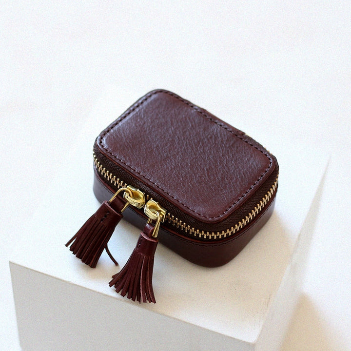 Leather Tassel Cosmetic Case