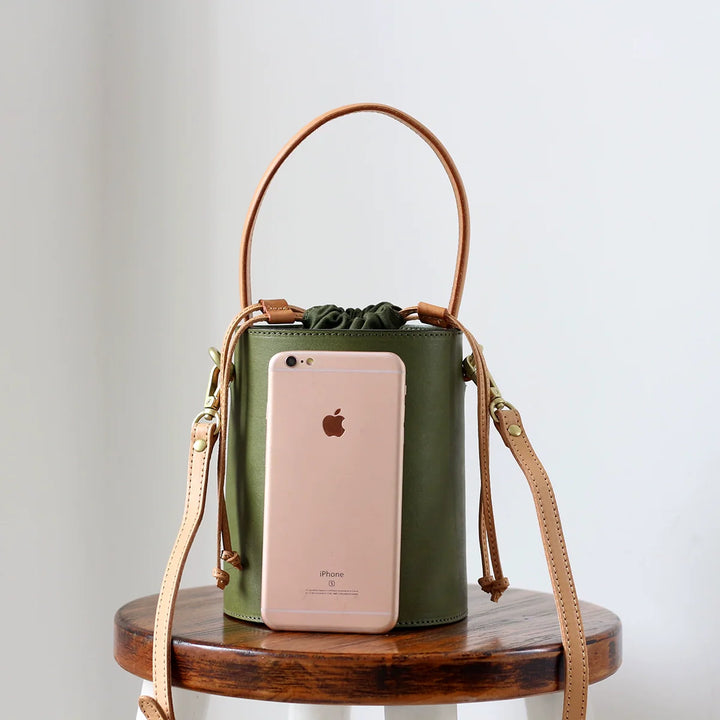 Rongqing Leather Bucket Bag