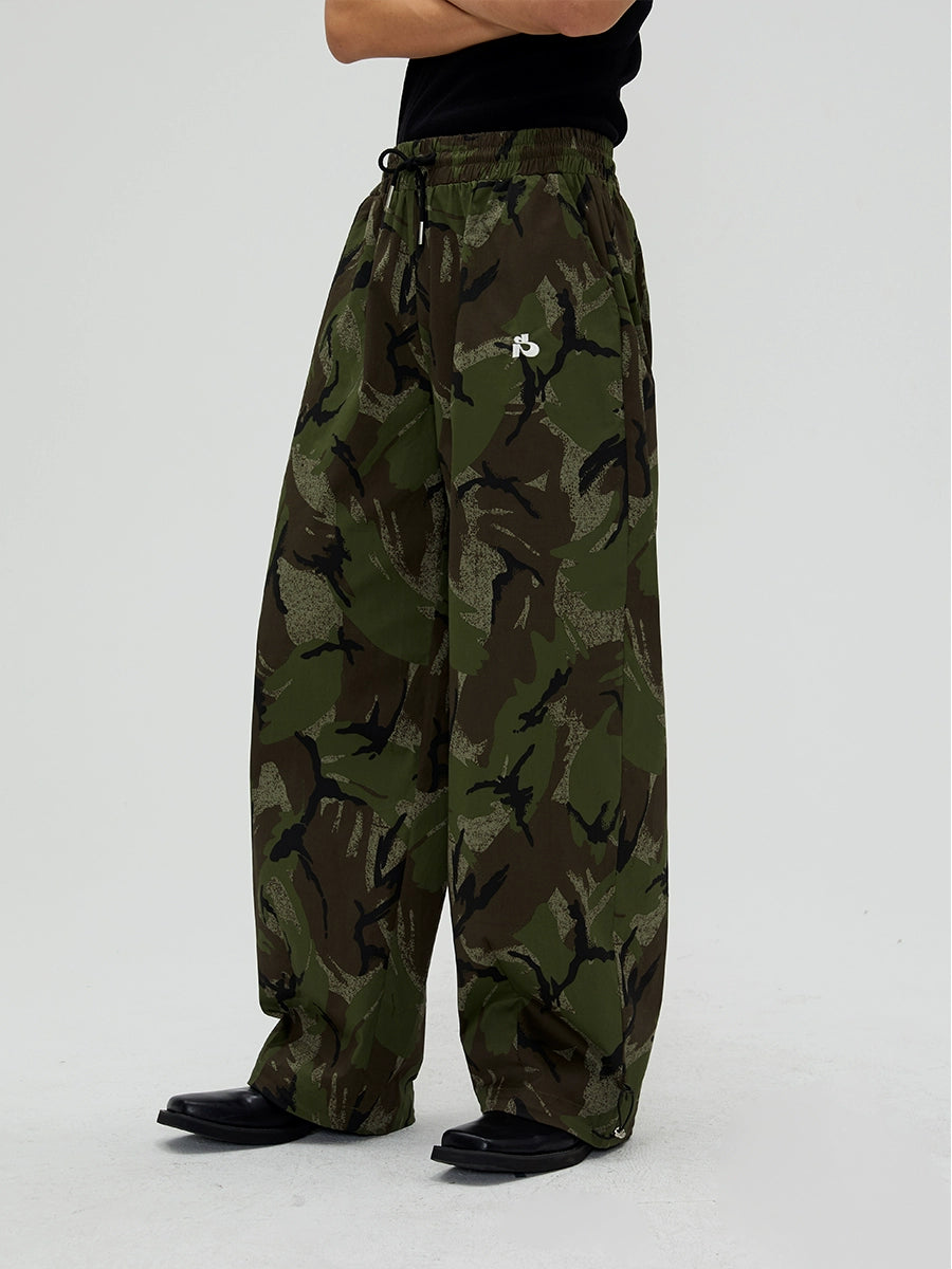 Camouflage Embroidered Casual Pants