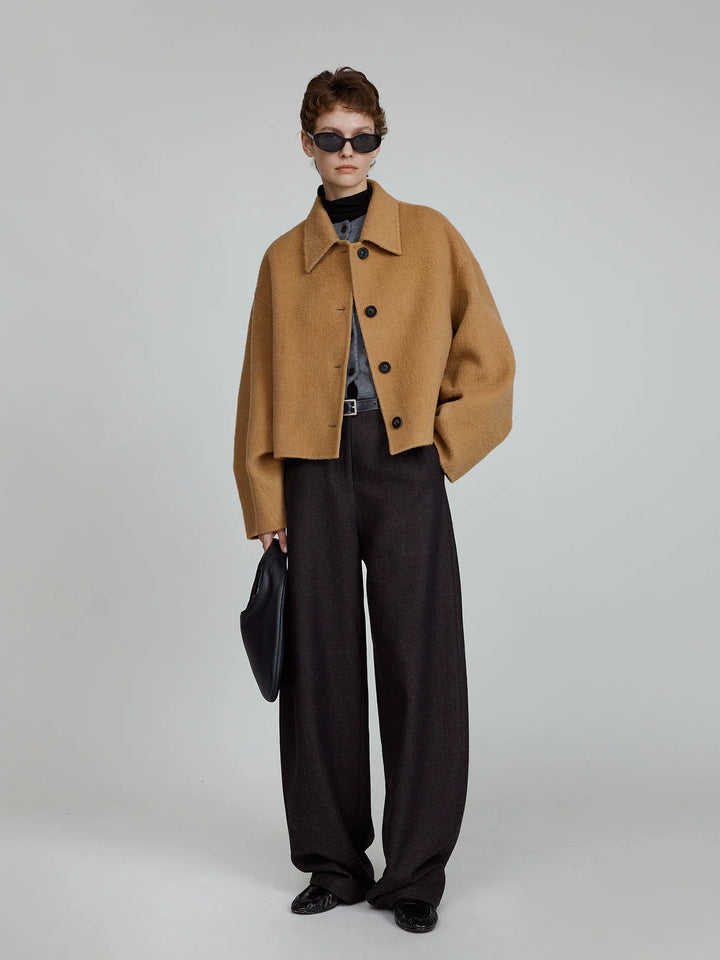 Wool Pleated Coat