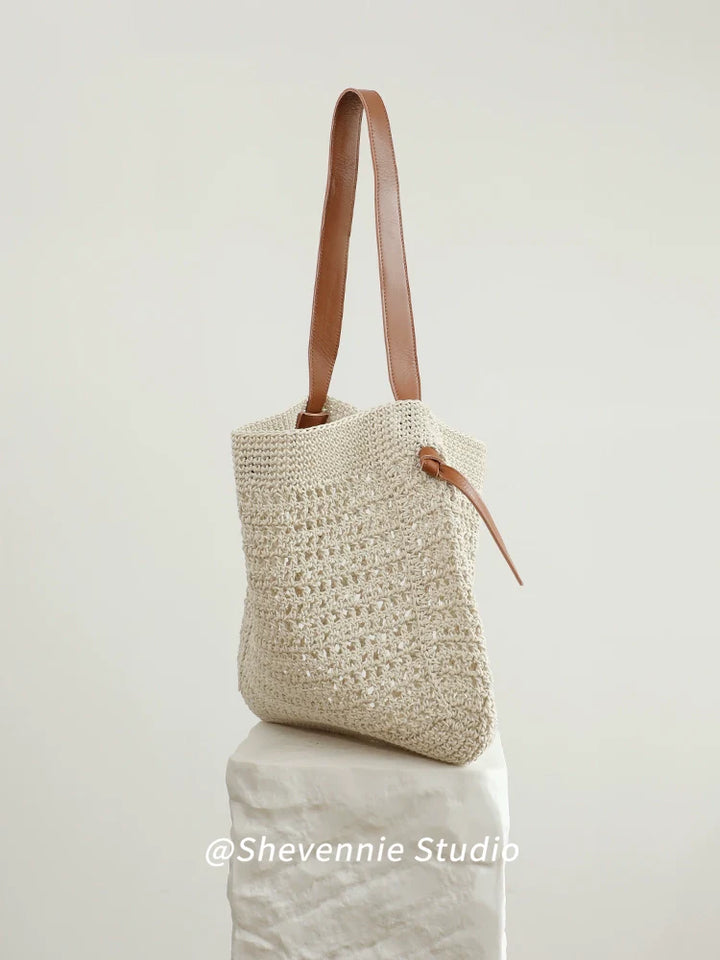 Woven Leather Tote