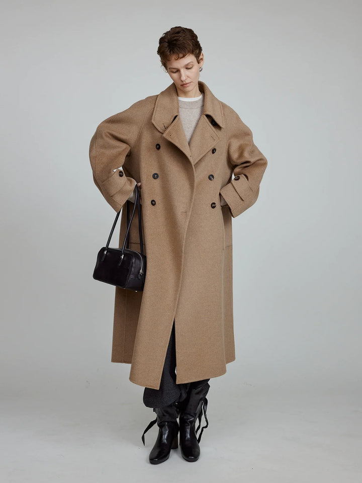 Cashmere Wool Double-Breasted Coat