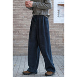 Winter Chenille Loose Fit Drawstring Pants for Men