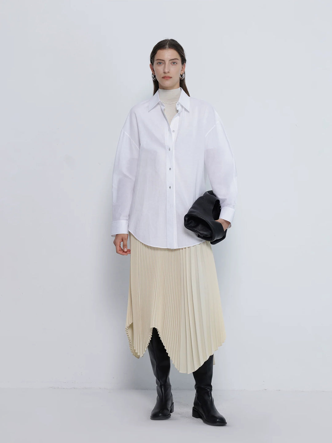 Linen Stripe Oversize Shirt