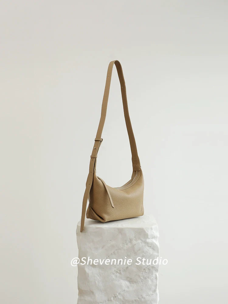 Leather Baguette Shoulder Bag