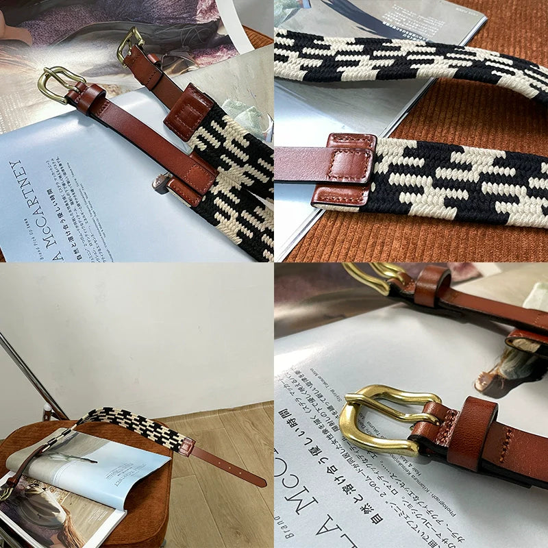 Hemp Braided Leather Belt