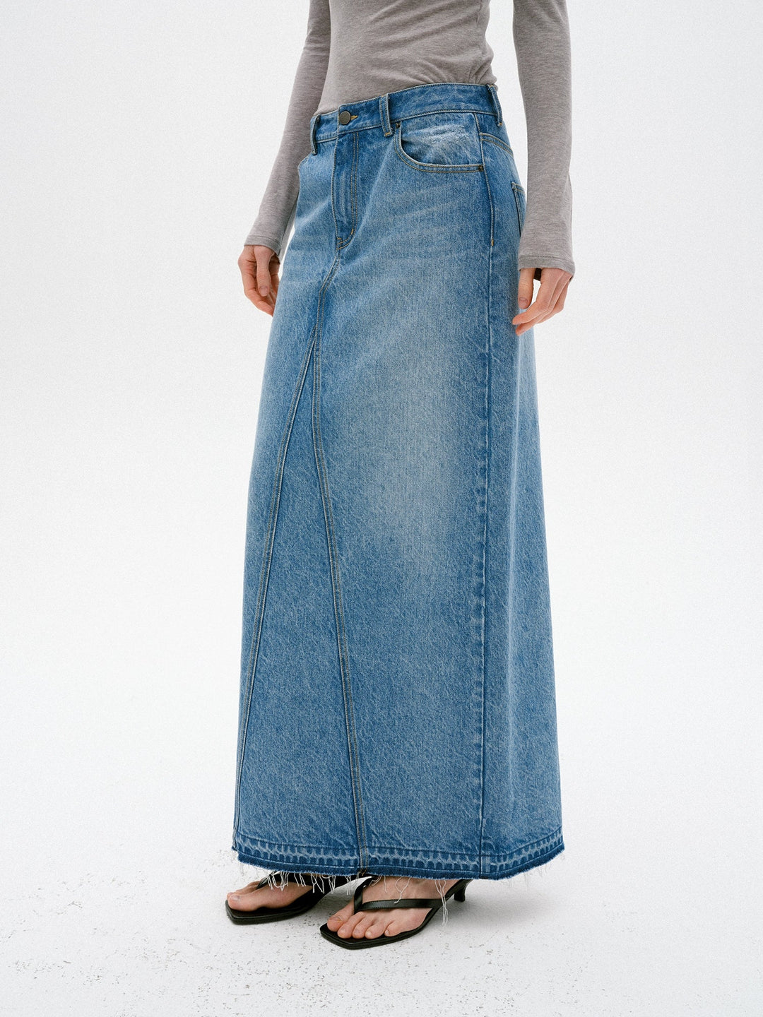 Tencel Denim Midi Skirt