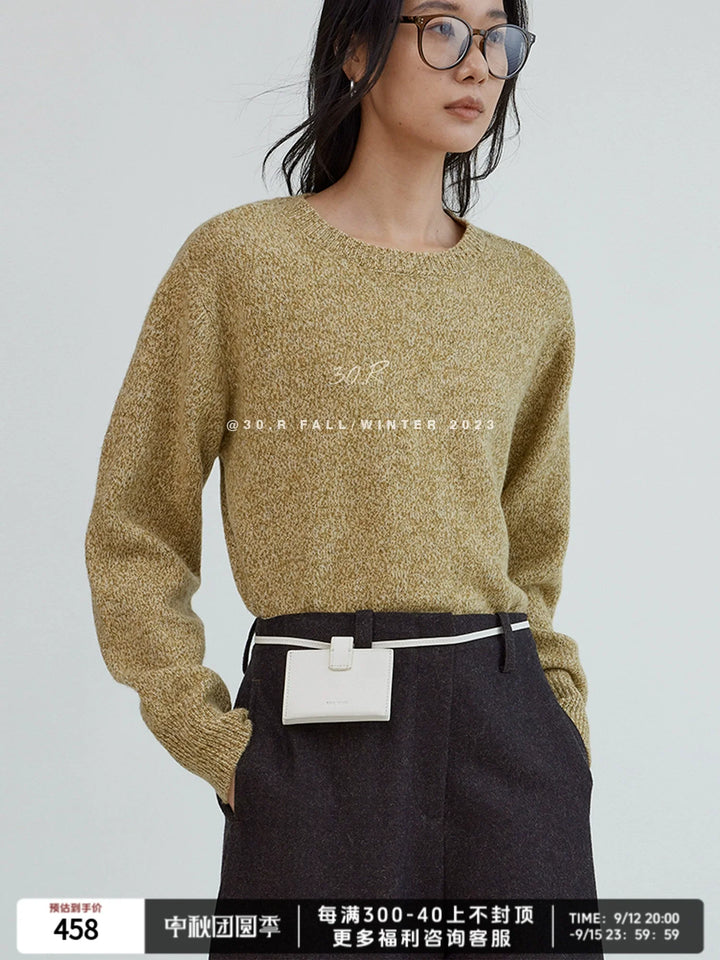 All-Wool Crew Neck Sweater