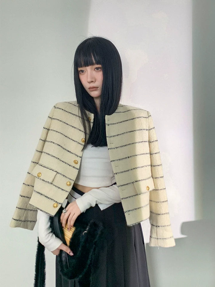 Striped Wool Spring Jacket