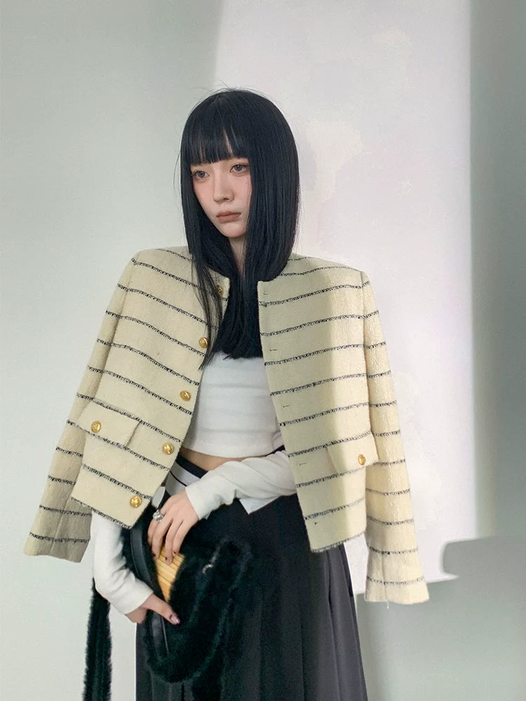 Striped Wool Spring Jacket