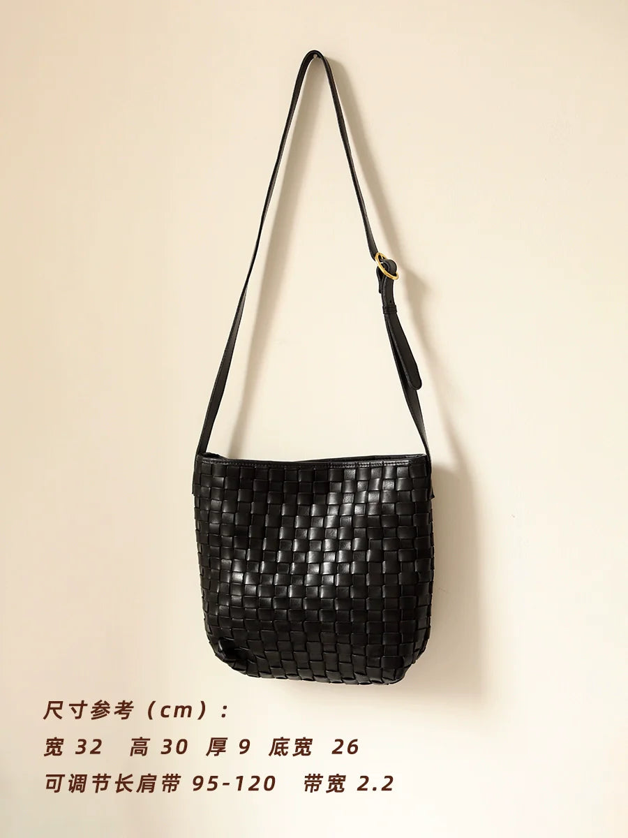 Handwoven Leather Tote