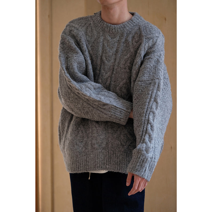 Wool Knit Sweater Jacket