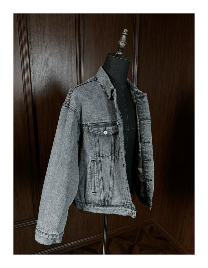 Snow-Washed Denim Jacket