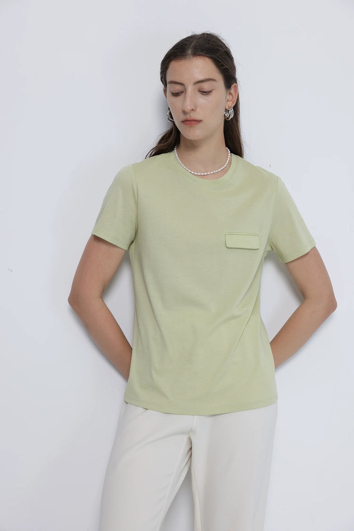 Mulberry Silk Round Neck Tee