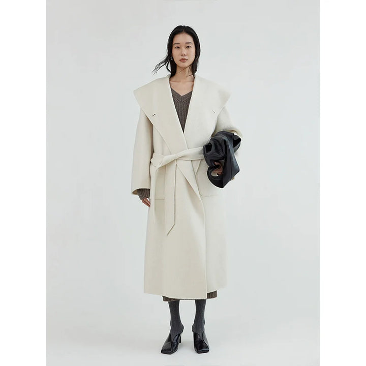 Silk Wool Long Coat