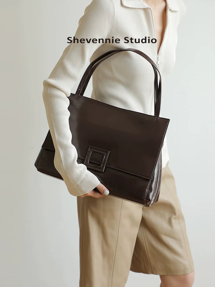 Sophia Leather Shoulder Tote