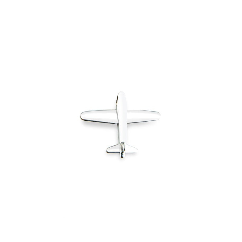 Retro WWII Aircraft Sterling Silver Lightning Pendant Necklace for Men and Women