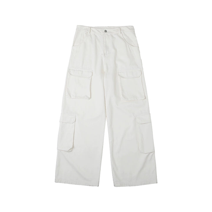 Wide-Leg Cargo Trousers