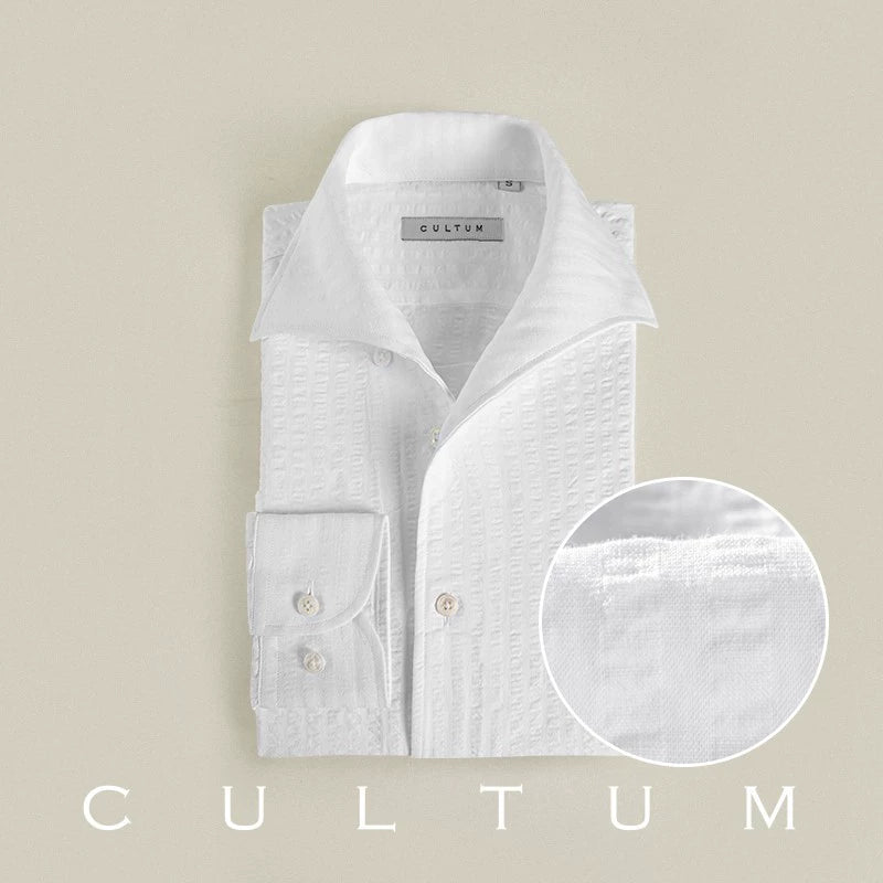 Cotton-Linen Blend Pocket Shirt