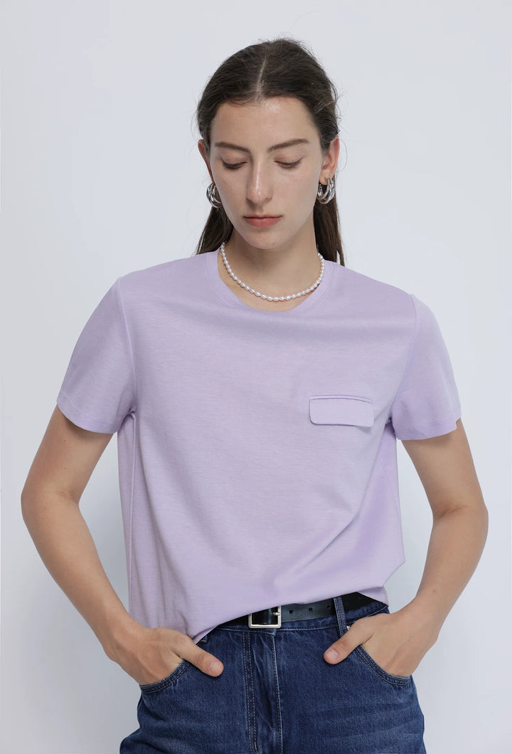 Mulberry Silk Round Neck Tee