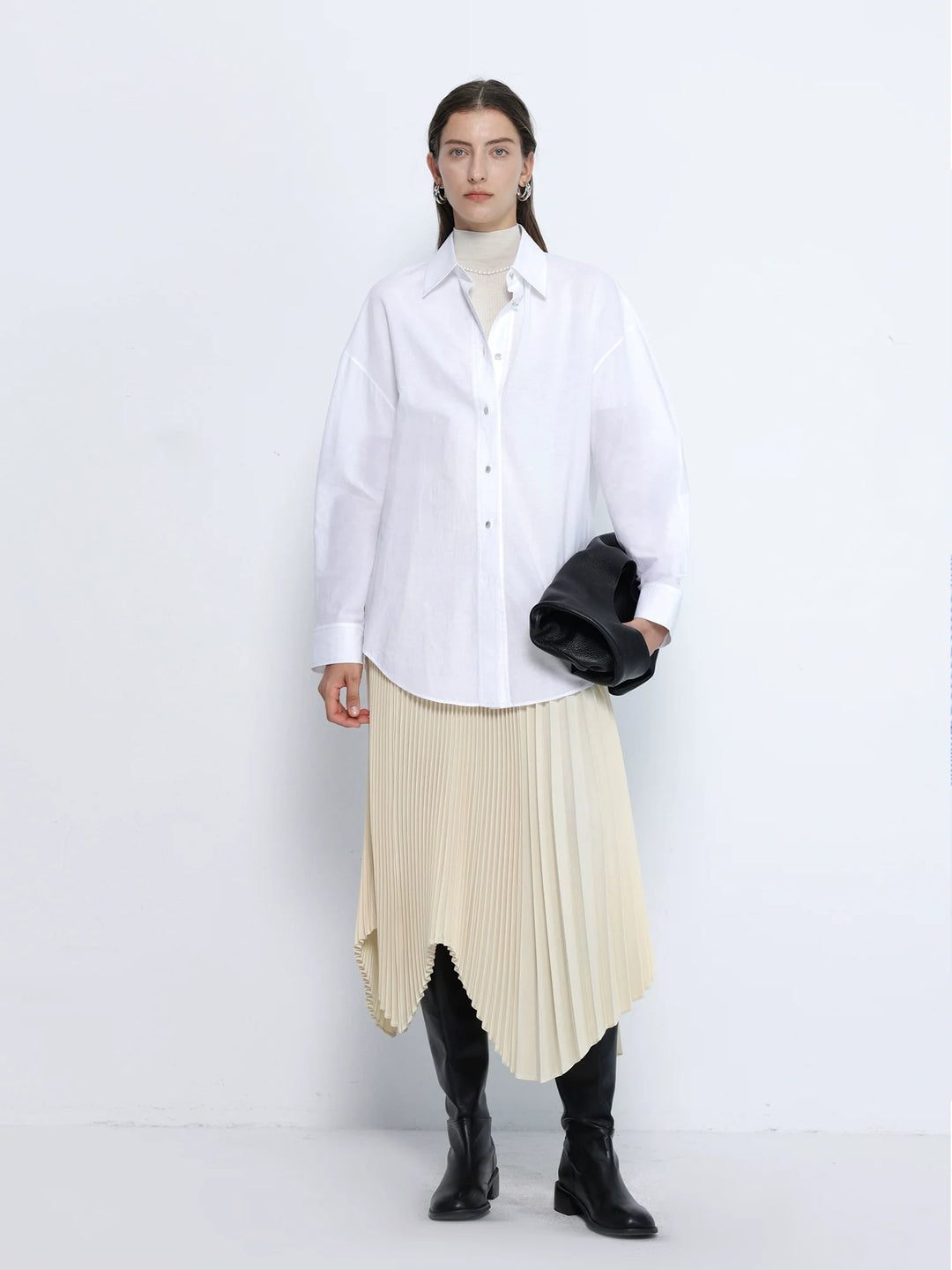 Linen Stripe Oversize Shirt