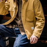 Michigan Canvas Hunting Jacket Retro Style Multi-Pocket Loose Fit