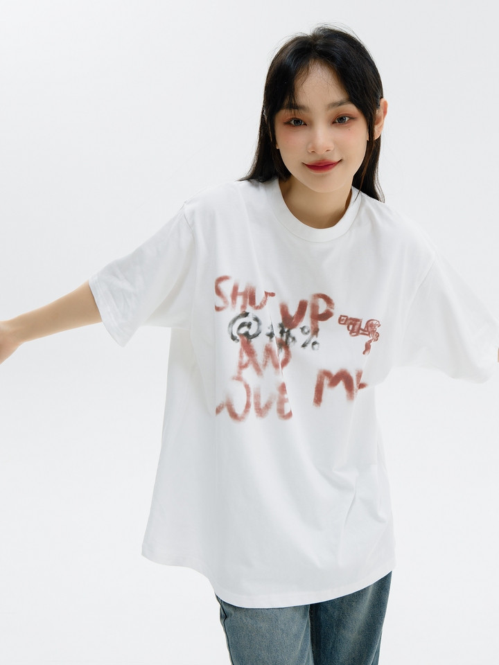 Cotton Letter T-Shirt