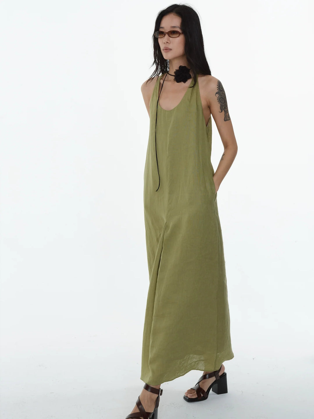 Linen Halter Dress