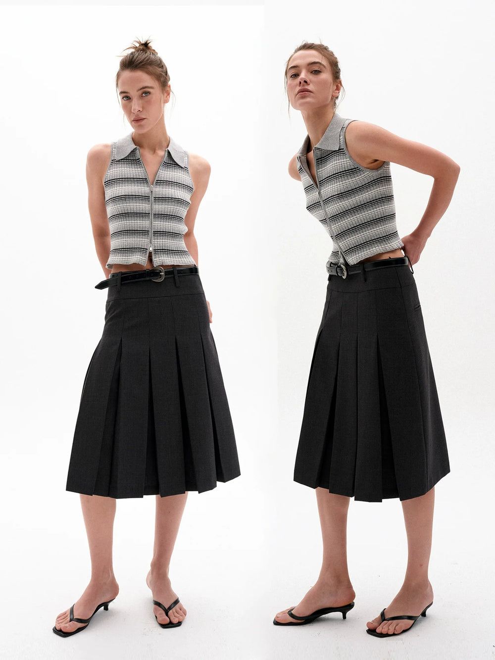 Reversible A-Line Wool Skirt