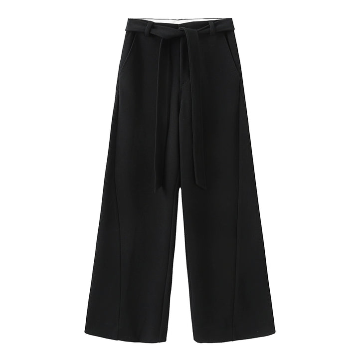 Belted A-Line Pants