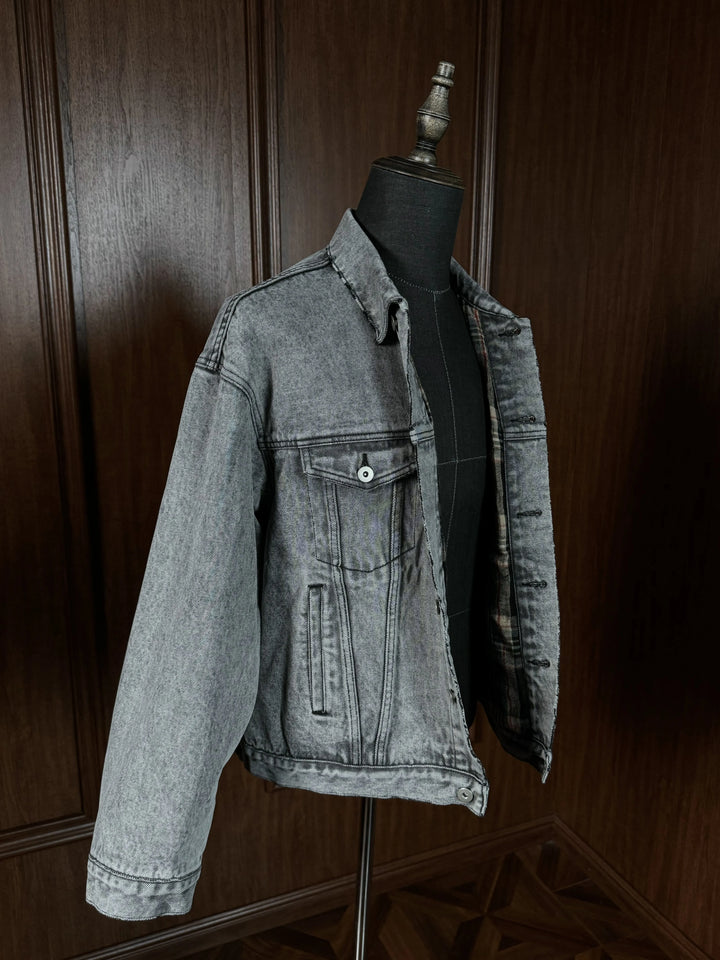 Snow-Washed Denim Jacket