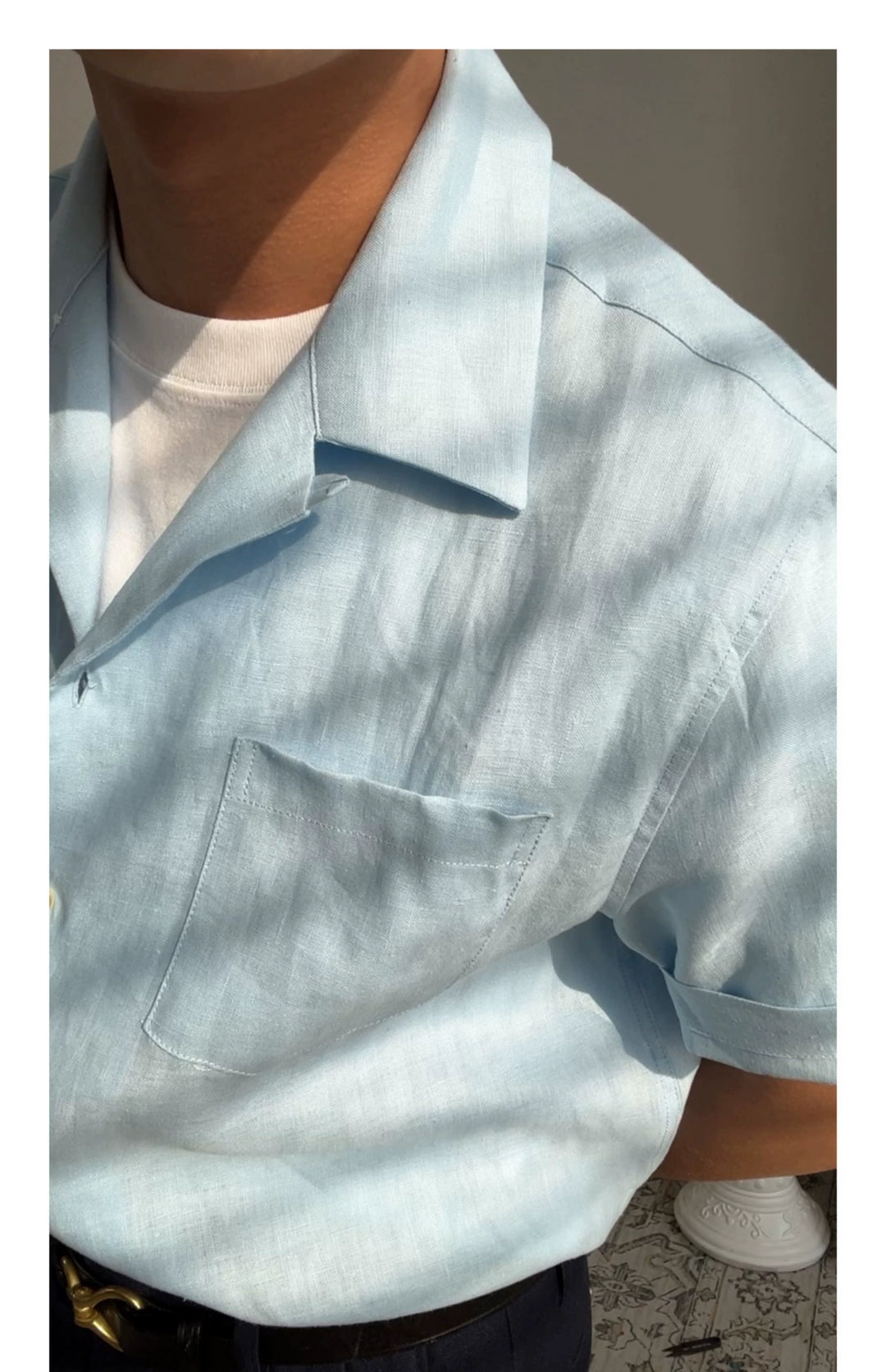 Linen Cuban Collar Shirt