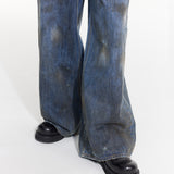 Unisex Loose Wide Leg Denim Trousers All-match Casual Style